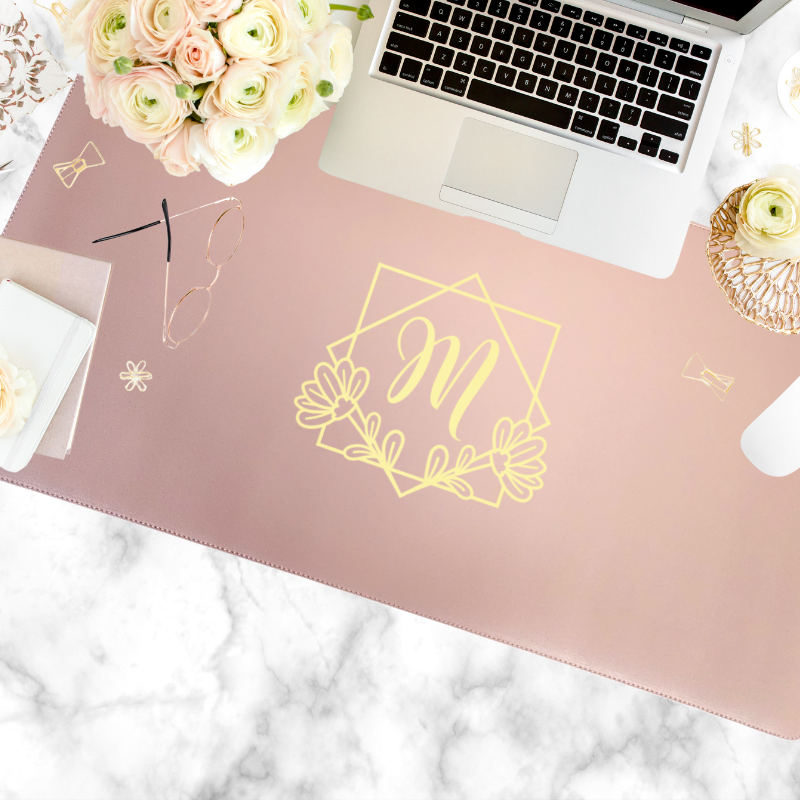 CUSTOM DESIGN (VEGAN) LEATHER DESK MAT