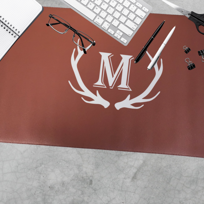 CUSTOM DESIGN (VEGAN) LEATHER DESK MAT