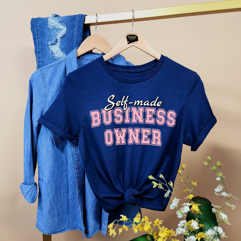 SELF MADE BUSINESS OWNER TEE- SPORTS PINK